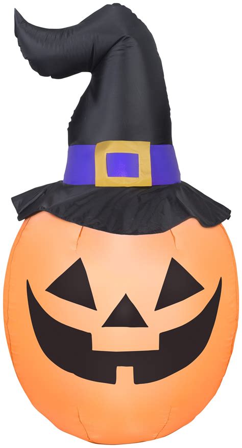 Pumpkin with witch hat airblown